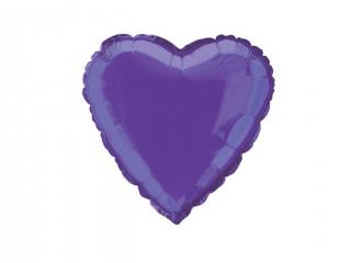 Fóliový balón Srdce fialové