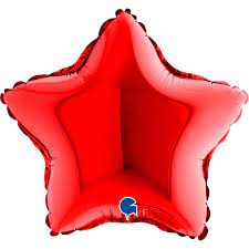 Fóliový balón Star Red Chrom 44cm