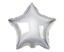 Fóliový balón Star Silver Chrom 44cm