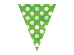 Girlanda vlajkova Lime Green Dots 3,65m
