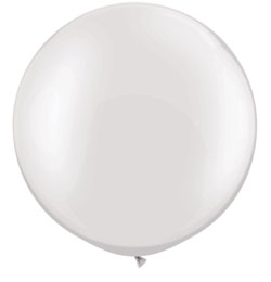 Jumbo latexový balón Pearl White 76cm