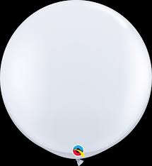 Jumbo latexový balón White 91cm