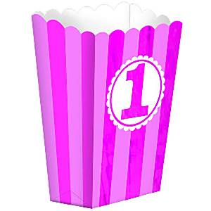 Krabička s číslom ˝1˝  na popcorn Pink 5ks v balení