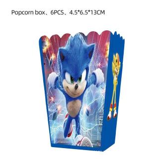 Krabičky na popcorn Sonic 6ks v balení