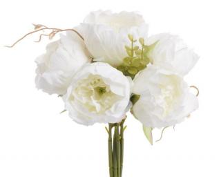 Kvety ruže kytička biela