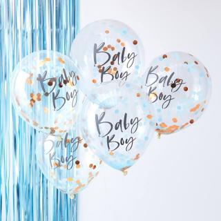 Latexové balóny Baby Boy blue 5ks v balení