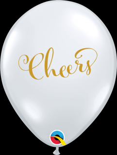 Latexové balóny  Cheers Diamont Clear  5ks v balení