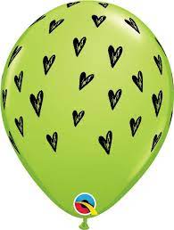 Latexové balóny Hearts Green 5ks v balní