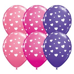 Latexové balóny Hearts Special  5ks v balení