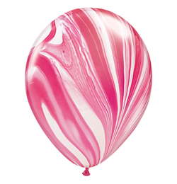 Latexové balóny  Mramorový červeno biely 5ks v balení