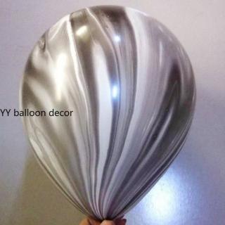 Latexové balóny  Mramorovy šedo čierno biely 5ks v balení