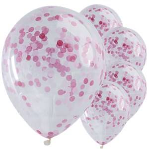Latexové balóny Pink Confetti 5ks v balení