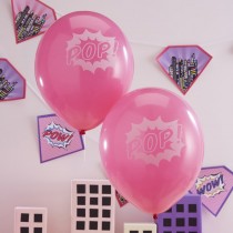 Latexové balóny Pop Art Superhero party 10ks v balení