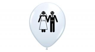 Latexové balóny Wedding ctrl + esc 6ks v balení