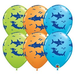 Latexové balóny žralok 5ks v balení