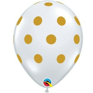 Latexový balón ˝11˝ priesvitný so Zlatými bodkami 1ks