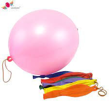 Latexový balón Ružový na gumičke 1ks v balení