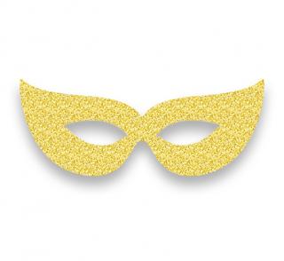 Maska Gold Glitter 6ks v balení