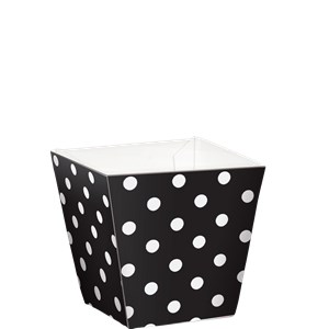Mini Treat Cups Black/White Dots 36ks v balení