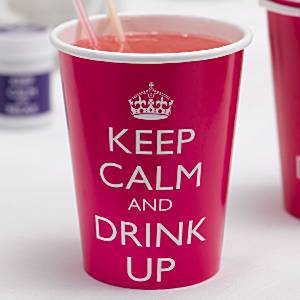 Pohár Keep Calm and Drink Up Hot Pink 8ks v balení