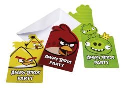 Pozvánky Angry Birds 6ks v balení