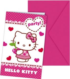 Pozvánky Hello Kitty 6ks v balení