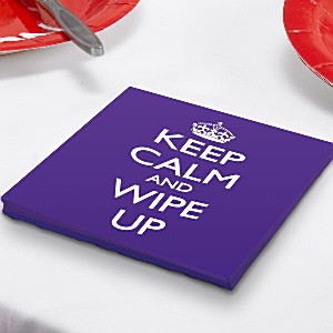 Servítky Keep Calm Purple 20ks v balení