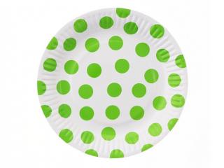 Tanier Withe/Pistachio Green Dots 6ks v balení