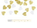 Vystrelovacie konfety Hearts Gold/White