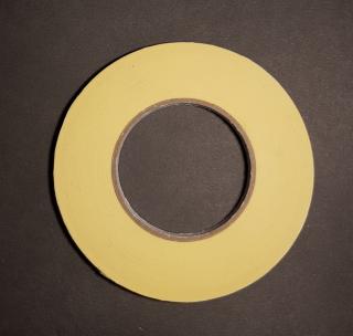 Obojstranná lepiaca páska -  papierový žltý nosič, 50m. Šírka 6, 9, 12, 25mm. 12mm