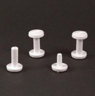 Skrutka knihárska 20mm biely plast, G odber 1 až 99ks