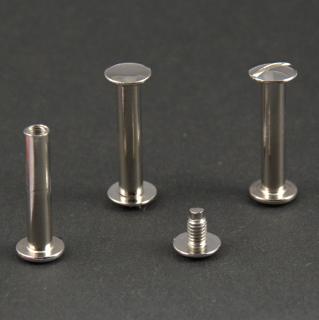 Skrutka knihárska 20mm nikel balenie 100ks