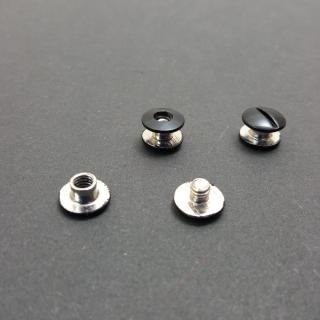 Skrutka knihárska 3,5mm nikel + čierne hlavičky odber 1 až 99ks
