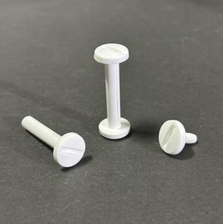 Skrutka knihárska 30mm biely plast, G odber 1 až 99ks