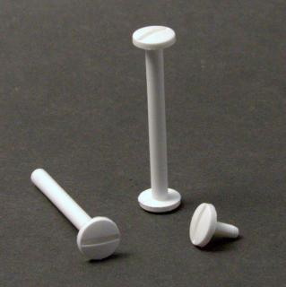 Skrutka knihárska 90mm biely plast, G balenie 100ks