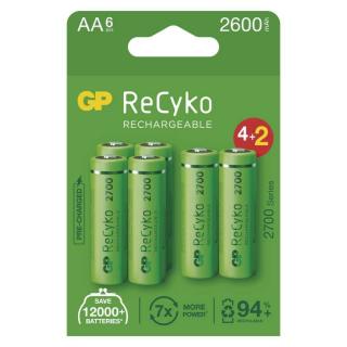 Baterie GP ReCyko 2700 HR6 (AA), krabička 6 kusů