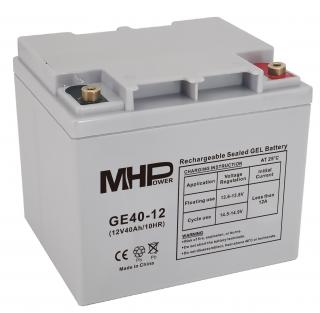 Baterie olověná  12V / 40 Ah  MHPower GE40-12 GEL