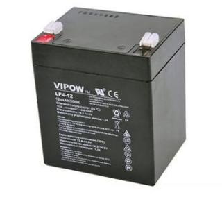 Baterie olověná  12V /  4Ah  VIPOW bezúdržbový akumulátor