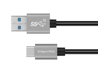 Kabel USB-C - USB-A černý 1 m Kruger&Matz Basic 10 Gbps