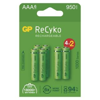 Nabíjecí baterie GP ReCyko 1000 HR03 (AAA), krabička 6 kusů