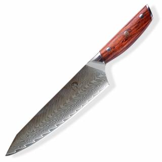 Nůž Dellinger Gyuto Chef Kiritsuke 8,5  (215mm) Rose-Wood Damascus
