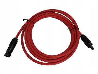 Solární kabel prodlužovací H1Z2Z2-K, 6mm2, červený s konektory MC4, 2m