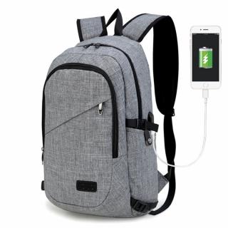 Chytrý batoh novej generácie s USB portom  - šedý