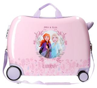 Detský kufor na kolieskach - odrážadlo - Disney Frozen 2 - ružový
