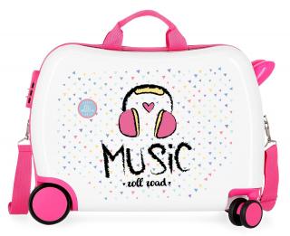 Dětský kufřík na kolečkách - odražedlo - Music
