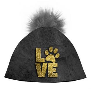 Dizajnová dámska čiapka s veľkým brmbolcom - Packa Love