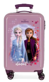 Kabínový kufor na koliesklach Frozen 2 - fialový