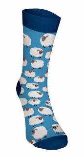 Veselé ponožky - Ovečky 1 - Modré