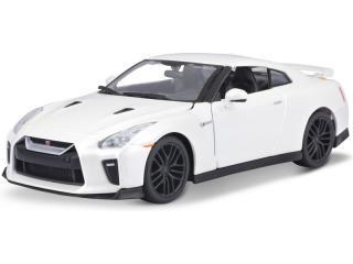 Bburago Plus Nissan GT-R 1:24 biela metalíza