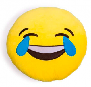 DEKORATÍVNY VANKÚŠ EMOJI EMOTES - SMEJÚCI SA CEZ SLZY